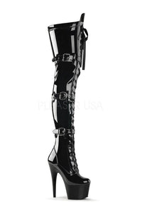 Pleaser ADORE-3028 Platform Boot in Black Patent from SexyShoes.com