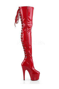 Pleaser ADORE-3063 Platform Boot in Red Patent