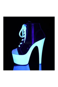 Pleaser ADORE-700SK-02 Platform Ankle Boot in Black Faux Leather