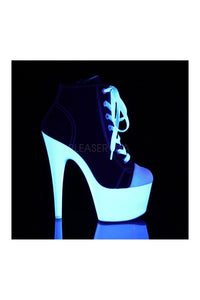 Pleaser ADORE-700SK-02 Platform Ankle Boot in Black Faux Leather