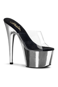 Pleaser ADORE-701 Platform Slide in Clear Vinyl from SexyShoes.com