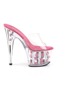 Pleaser ADORE-701FL Platform Slide in Clear Vinyl