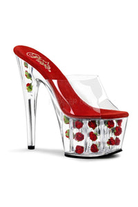 Pleaser ADORE-701FL Platform Slide in Clear Vinyl from SexyShoes.com