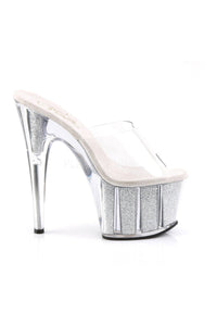 Pleaser ADORE-701G Platform Slide in Clear Vinyl