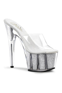 Pleaser ADORE-701G Platform Slide in Clear Vinyl from SexyShoes.com