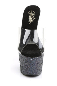 Pleaser ADORE-701LG Platform Slide in Black Vinyl