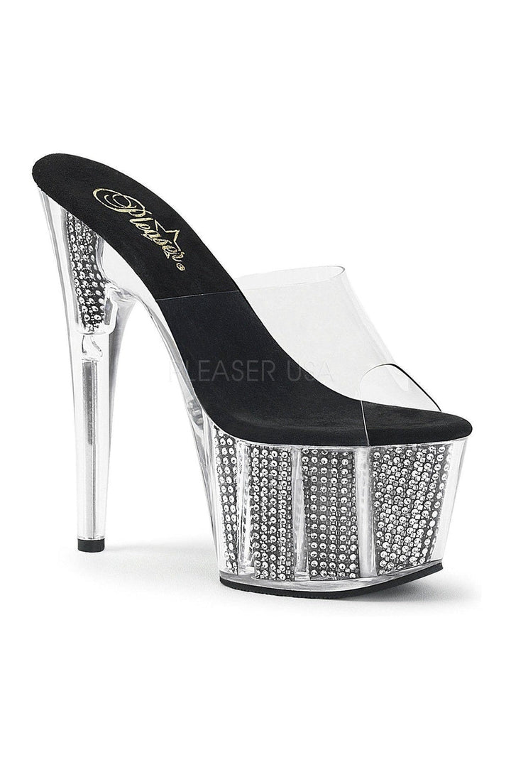 Pleaser Black Slides Platform Stripper Shoes | Buy at Sexyshoes.com