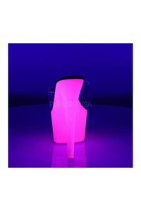 Pleaser ADORE-701UVG Platform Slide in Clear Vinyl