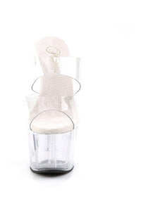Pleaser ADORE-702 Platform Slide in Clear Vinyl