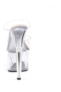 Pleaser ADORE-702 Platform Slide in Clear Vinyl