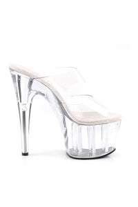 Pleaser ADORE-702 Platform Slide in Clear Vinyl