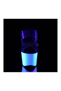 Pleaser ADORE-702UV Platform Slide in Clear Vinyl