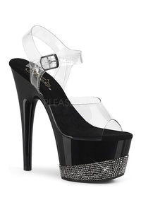 Pleaser ADORE-708-3 Exotic Platform Sandal in Clear Vinyl from SexyShoes.com