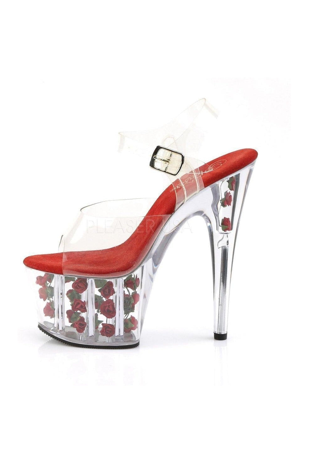 Pleaser ADORE-708FL Platform Sandal in Clear Vinyl