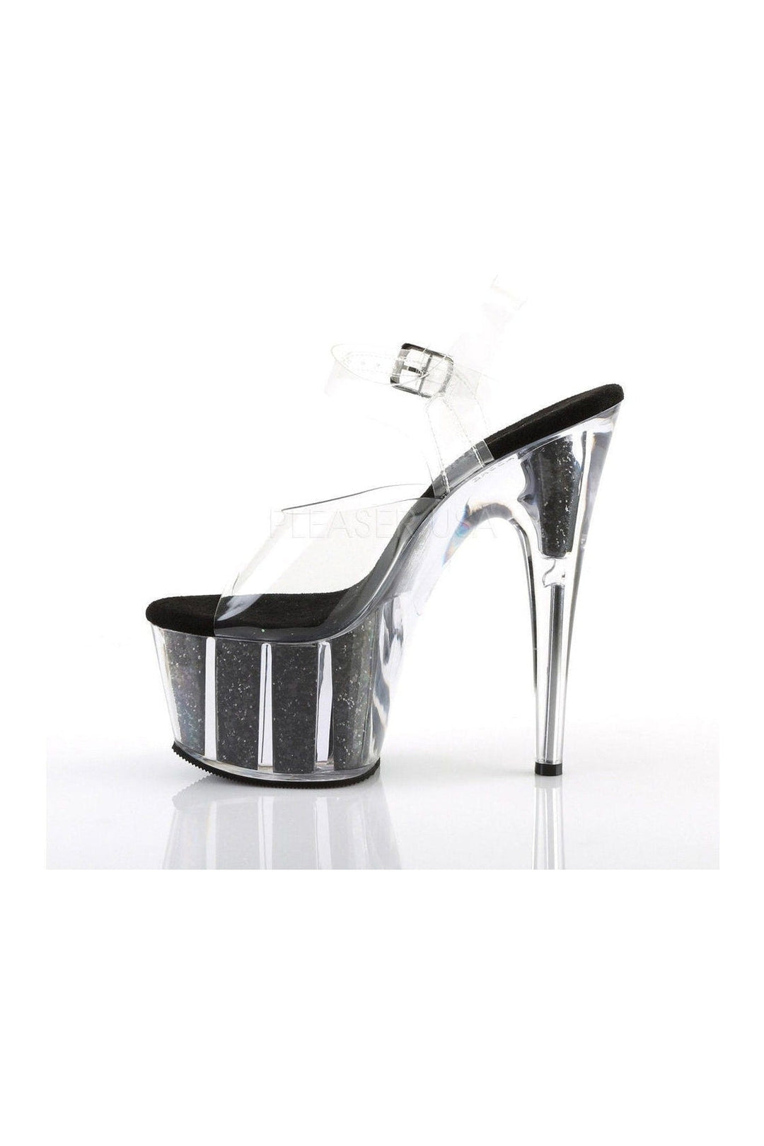 Pleaser ADORE-708G Platform Sandal in Clear Vinyl