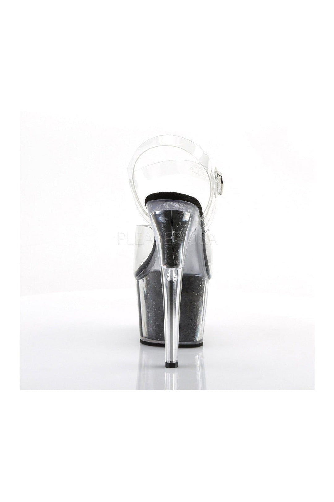 Pleaser ADORE-708G Platform Sandal in Clear Vinyl