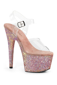 Pleaser ADORE-708LG Exotic Sandal in Clear Vinyl from SexyShoes.com