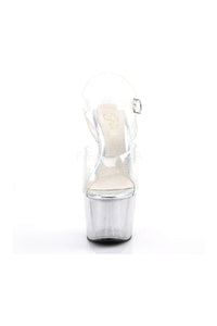 Pleaser ADORE-708MMG Platform Sandal in Clear Vinyl