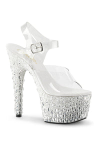 Pleaser ADORE-708MR-5 Platform Sandal in Clear Vinyl from SexyShoes.com
