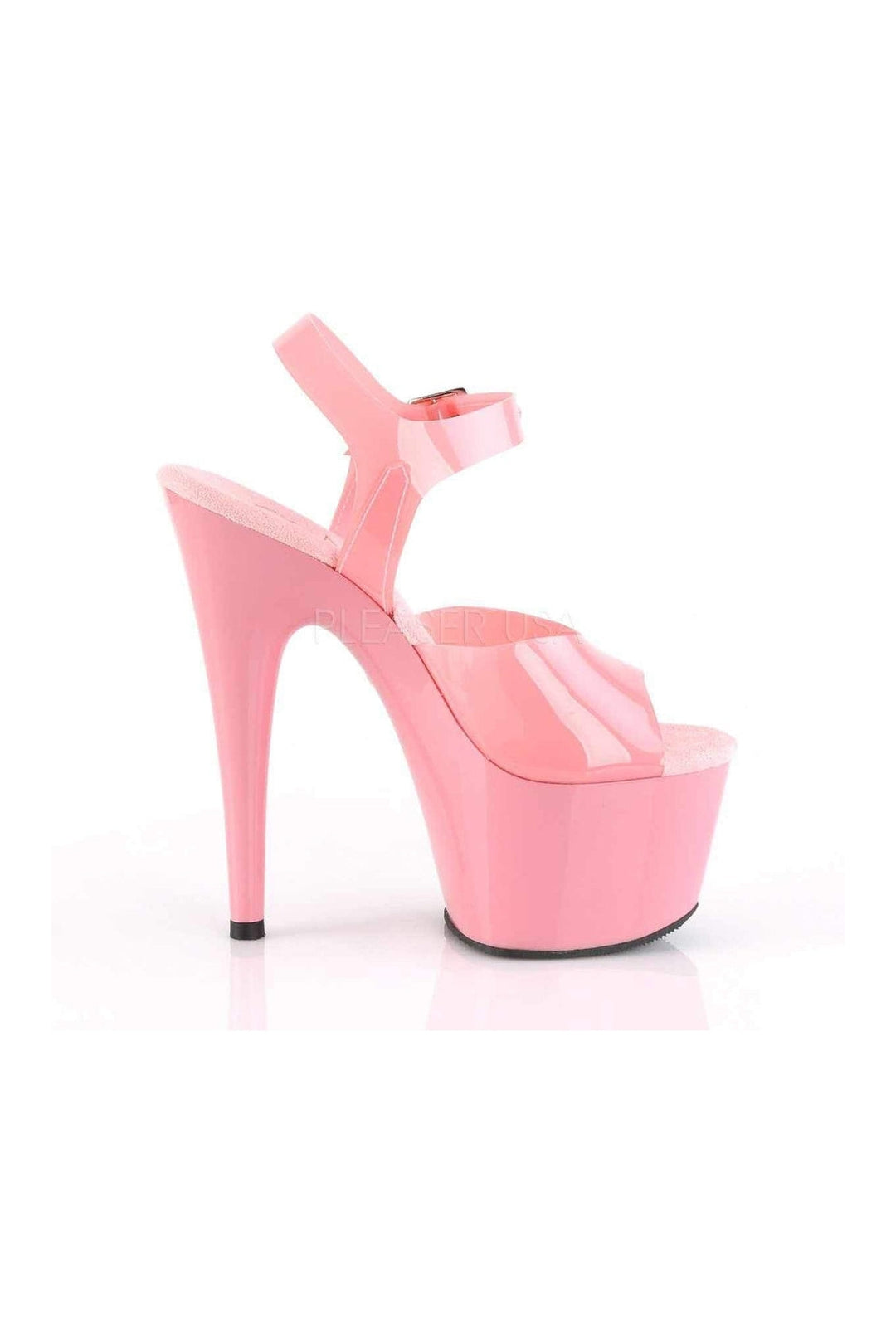 Pleaser ADORE-708N Platform Sandal in Pink Faux Leather