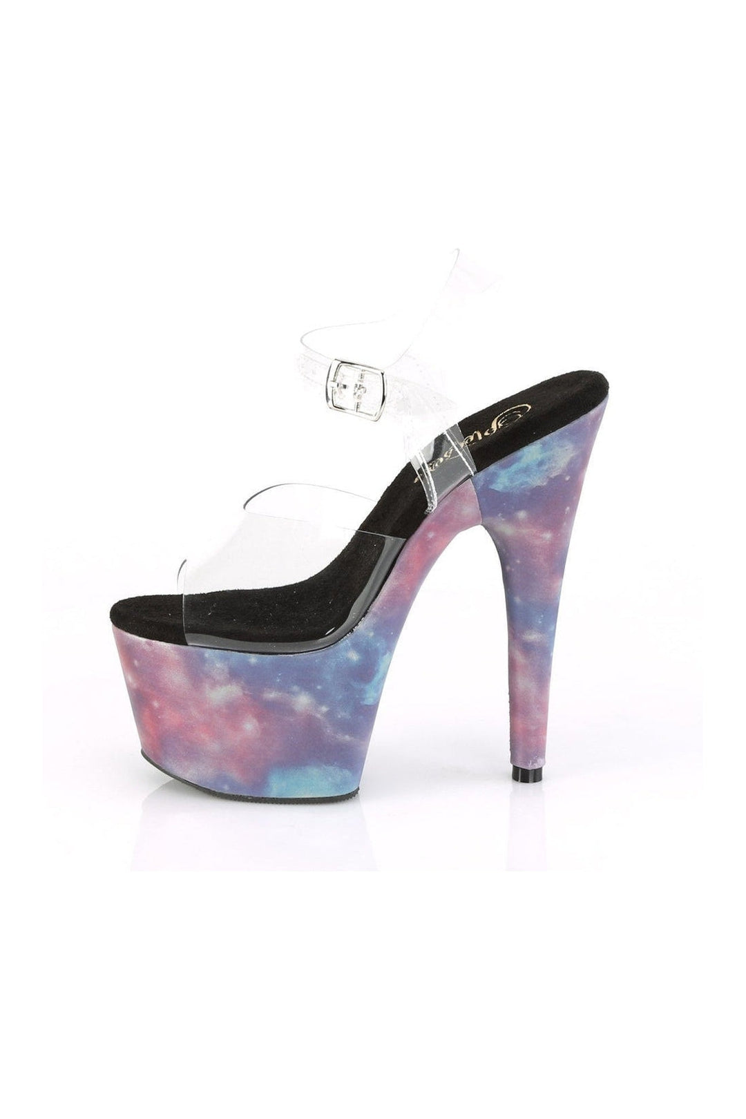 Pleaser ADORE-708REFL Exotic Platform Sandal in Clear Vinyl
