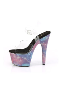 Pleaser ADORE-708REFL Exotic Platform Sandal in Clear Vinyl