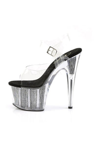 Pleaser ADORE-708SRS Platform Sandal in Black Vinyl