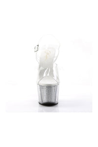 Pleaser ADORE-708SRS Platform Sandal in Clear Vinyl