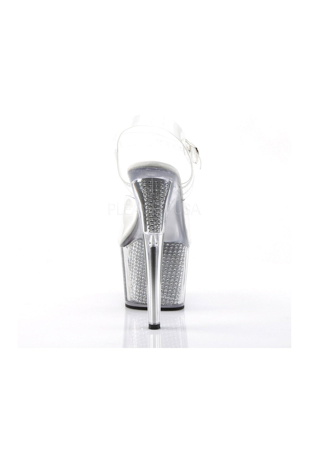 Pleaser ADORE-708SRS Platform Sandal in Clear Vinyl