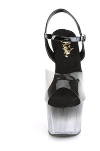 Pleaser ADORE-708T-2 Sandal in Black Vinyl