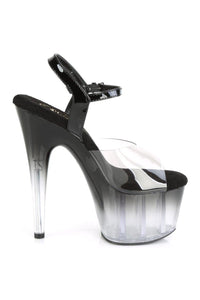 Pleaser ADORE-708T-2 Sandal in Black Vinyl