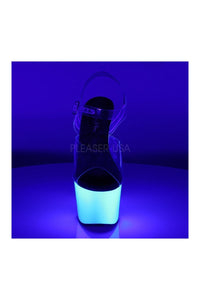 Pleaser ADORE-708UV Platform Sandal in Clear Vinyl