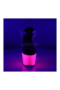 Pleaser ADORE-708UV Platform Sandal in Clear Vinyl