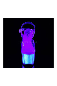 Pleaser ADORE-708UVG Platform Sandals in Clear Vinyl