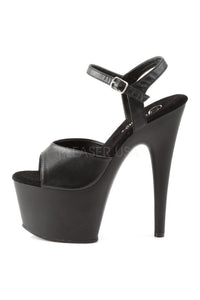 Pleaser ADORE-709 Platform Sandal in Black Faux Leather