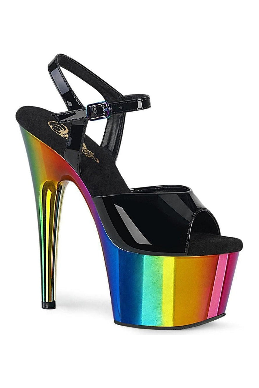 Pleaser ADORE-709RC Sandal in Black Patent from SexyShoes.com