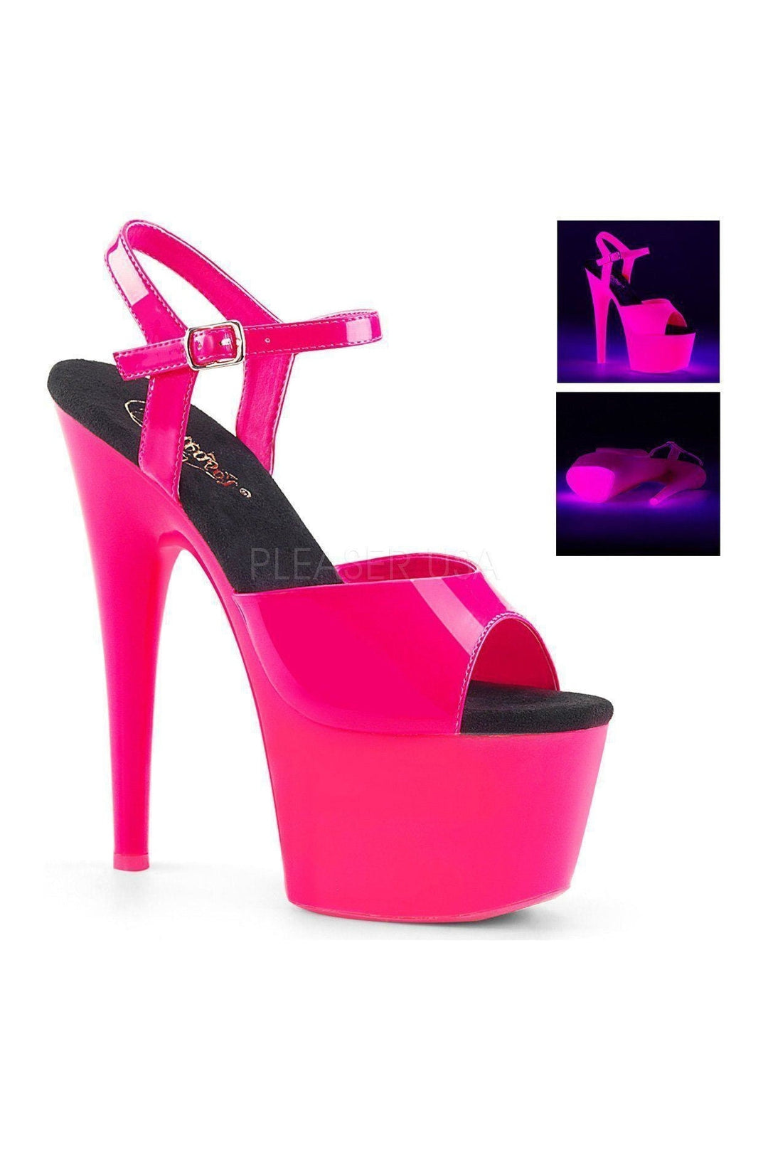 Pleaser Fuchsia Sandals Platform Stripper Shoes | Buy at Sexyshoes.com