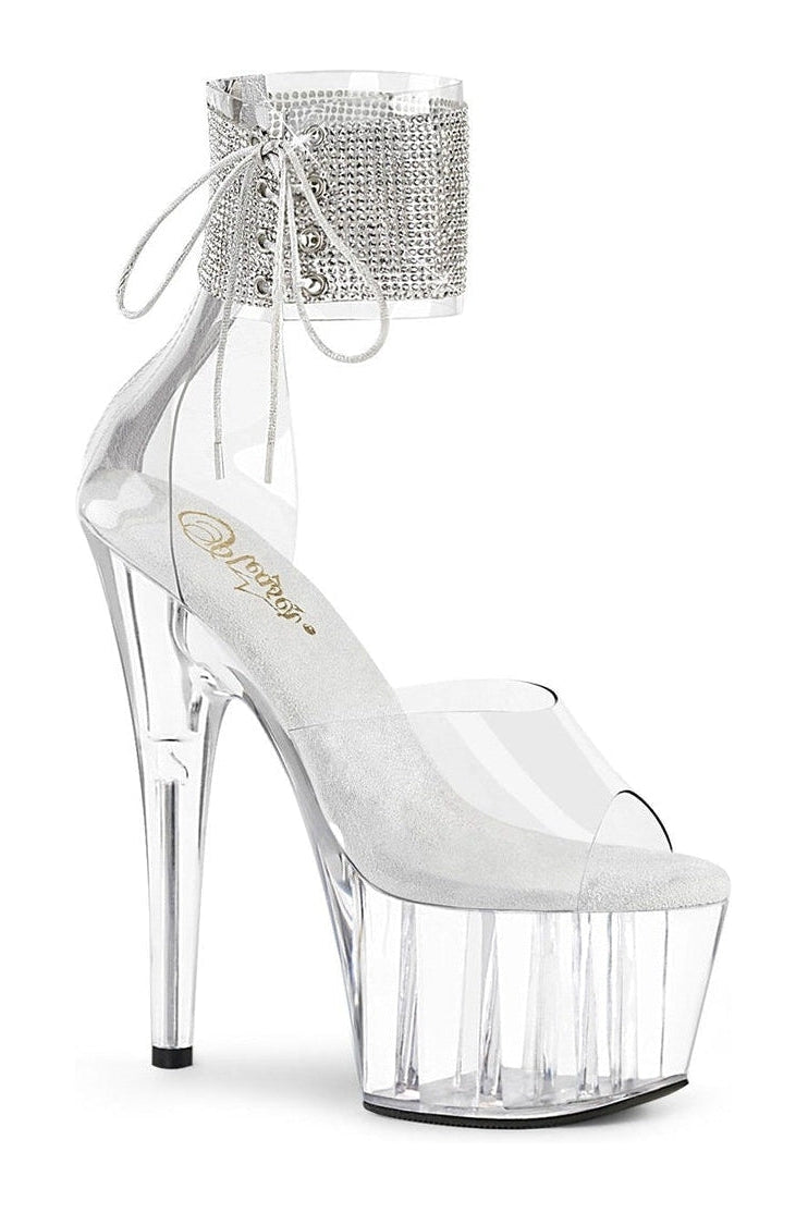 ADORE-724RS Exotic Sandal | Clear Vinyl-Sandals-Pleaser-Clear-7-Vinyl-SEXYSHOES.COM