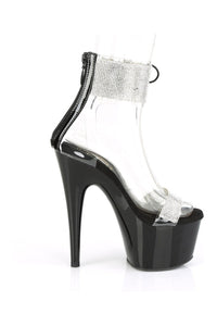 Pleaser ADORE-727RS Exotic Sandal in Black Vinyl