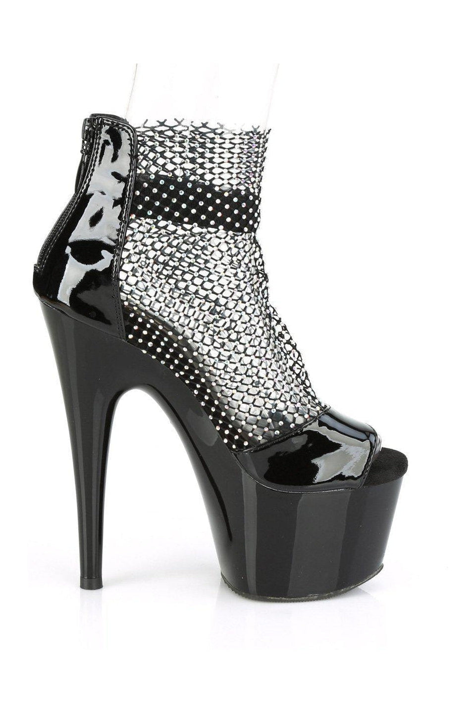 Pleaser ADORE-765RM Sandal in Black Patent