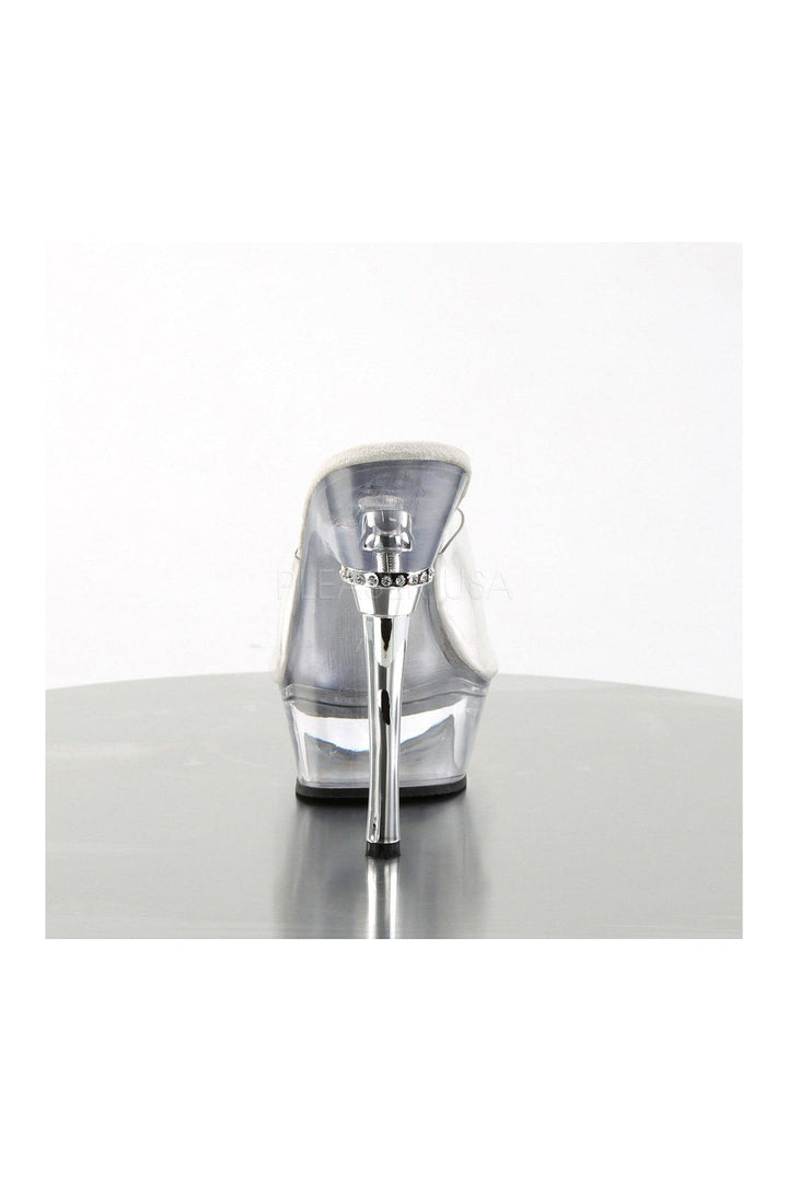 ALLURE-601 Platform Sandal | Clear Vinyl-Pleaser-Slides-SEXYSHOES.COM