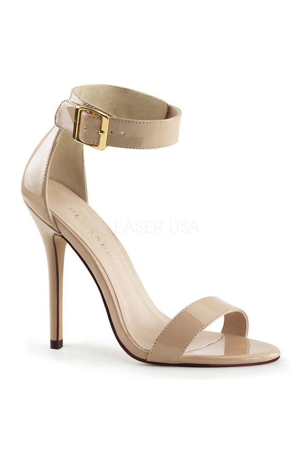 AMUSE-10 Sandal | Bone Patent-Pleaser-Bone-Sandals-SEXYSHOES.COM