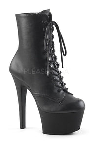 Pleaser ASPIRE-1020 Platform Boot in Black Faux Leather from SexyShoes.com