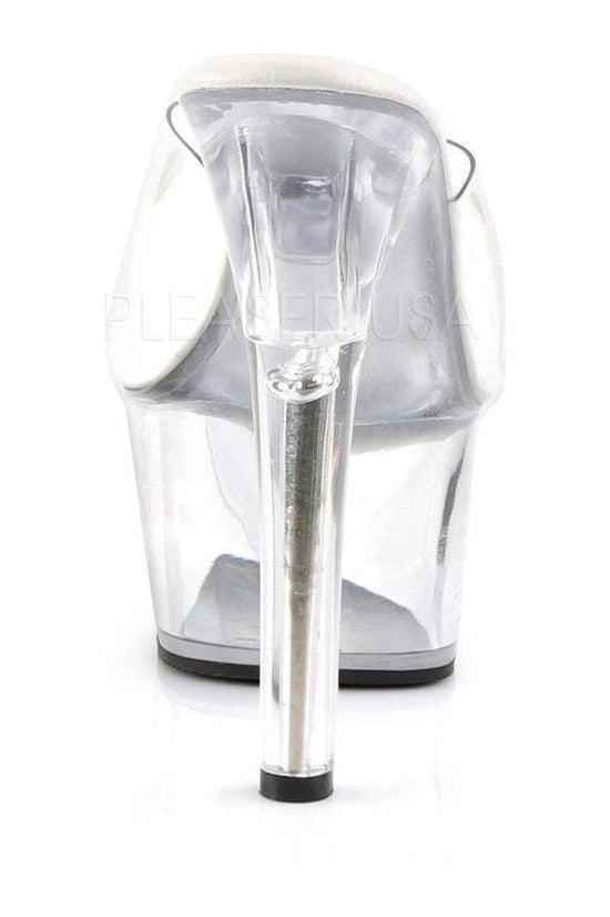 ASPIRE-601 Platform Slide | Clear Vinyl-Pleaser-Slides-SEXYSHOES.COM