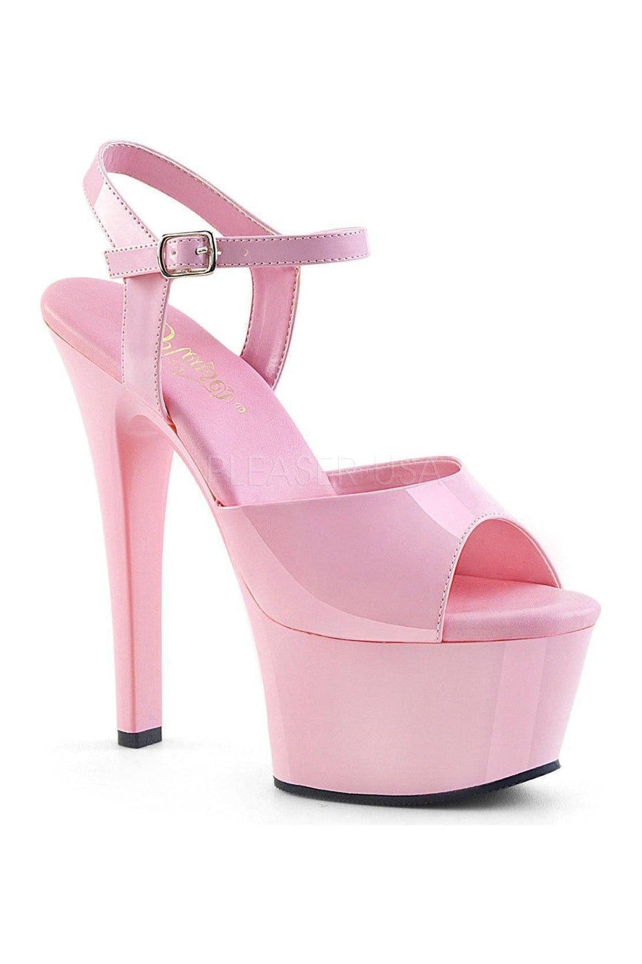 ASPIRE-609 Platform Sandal | Pink Patent-Pleaser-Pink-Sandals-SEXYSHOES.COM