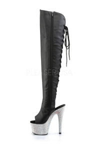 Pleaser BEJEWELED-3019DM-7 Platform Boot in Black Faux Leather