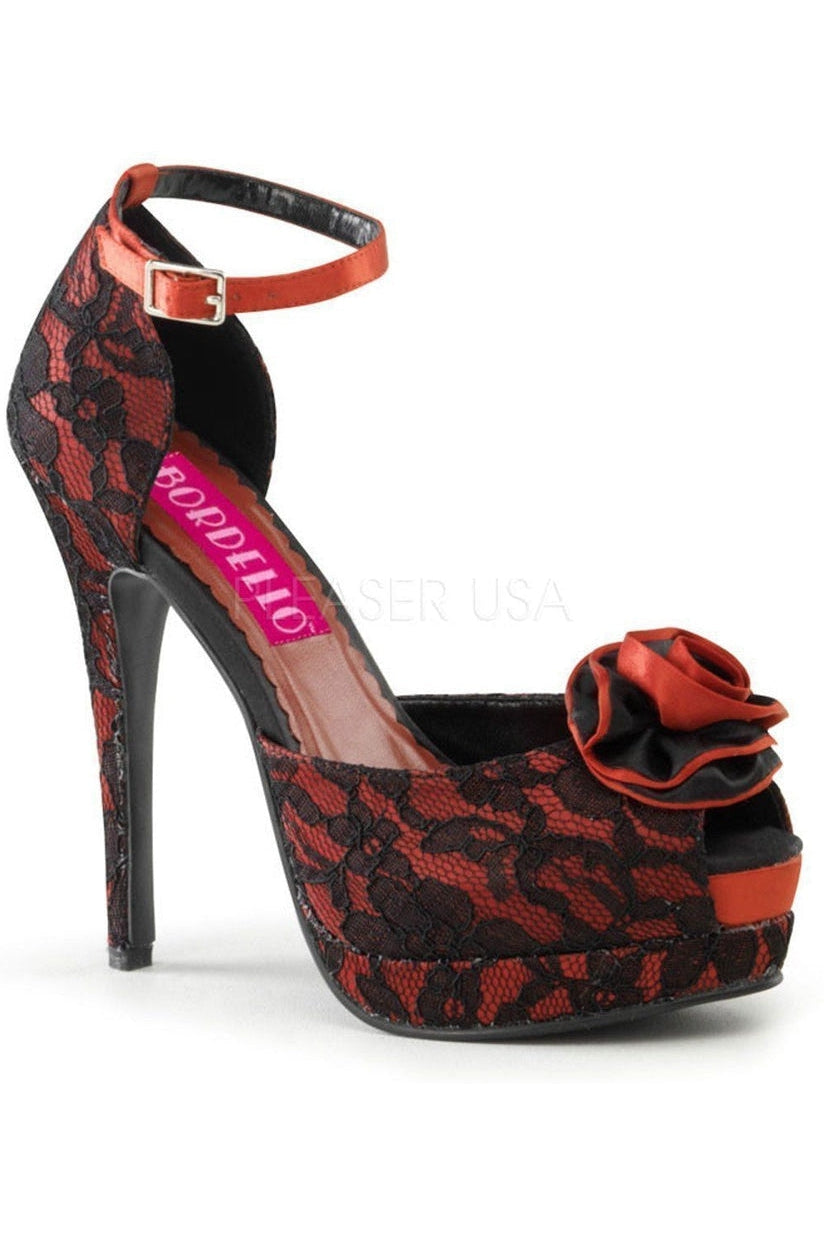 BELLA-17 Pump | Black Genuine Satin-Bordello-Black-D'Orsays-SEXYSHOES.COM