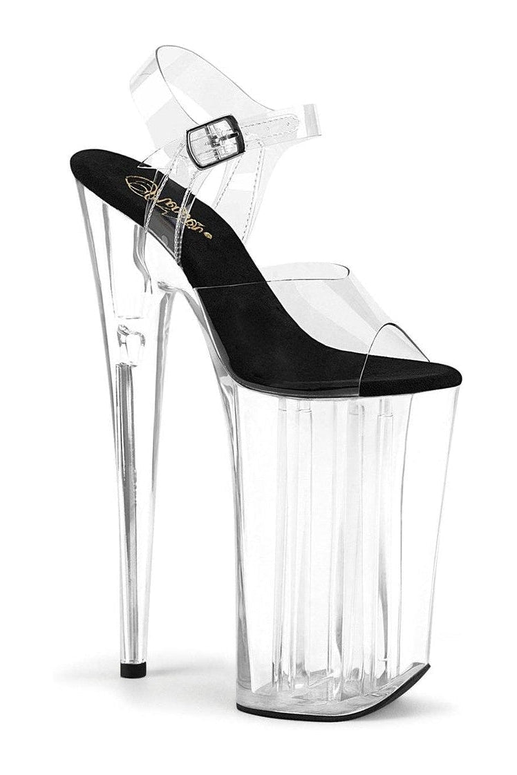 BEYOND-008 Exotic Sandal | Clear Vinyl-Sandals- Stripper Shoes at SEXYSHOES.COM