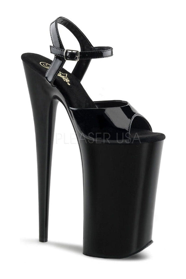Pleaser BEYOND-009 Platform Sandal in Black Patent from SexyShoes.com