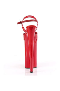 Pleaser BEYOND-009 Red Faux Leather Sandal in Red Faux Leather